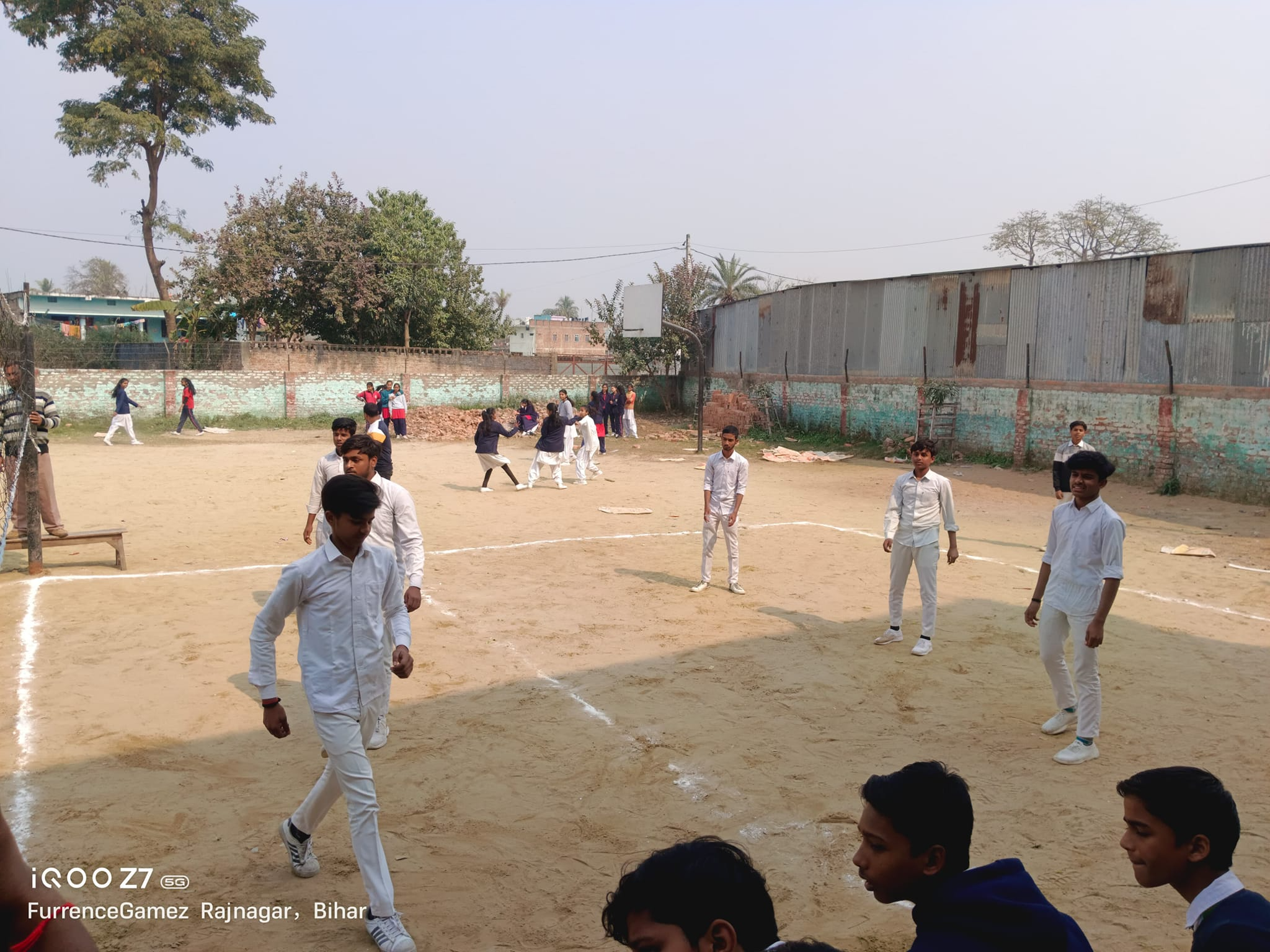 Students playing match at APS